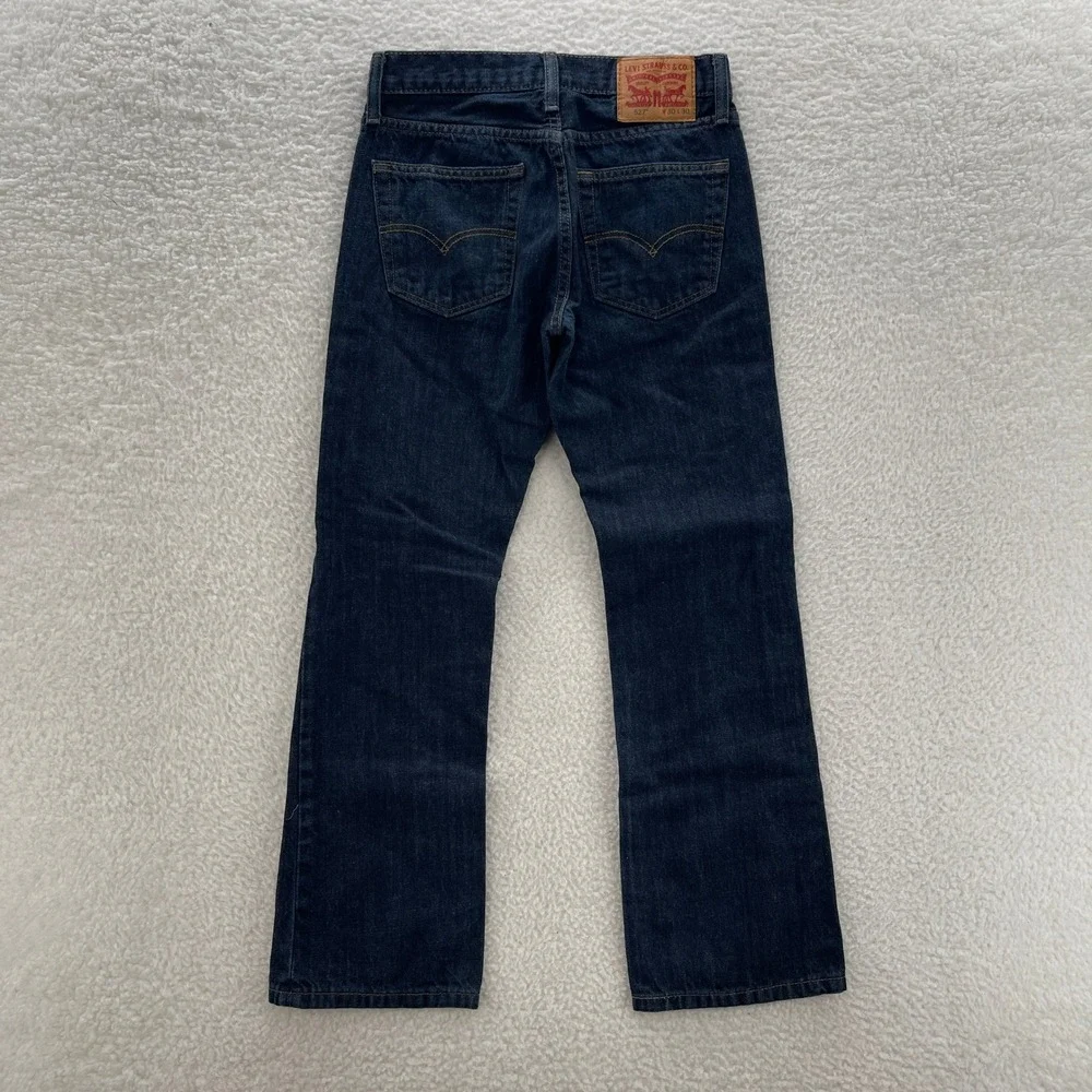 Levis 527 Jeans Mens 30x30 Blue Slim Bootcut Dark Wash Y2K Cowboy Grunge Rodeo